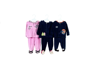 2Pcs Velour Hoodie Set